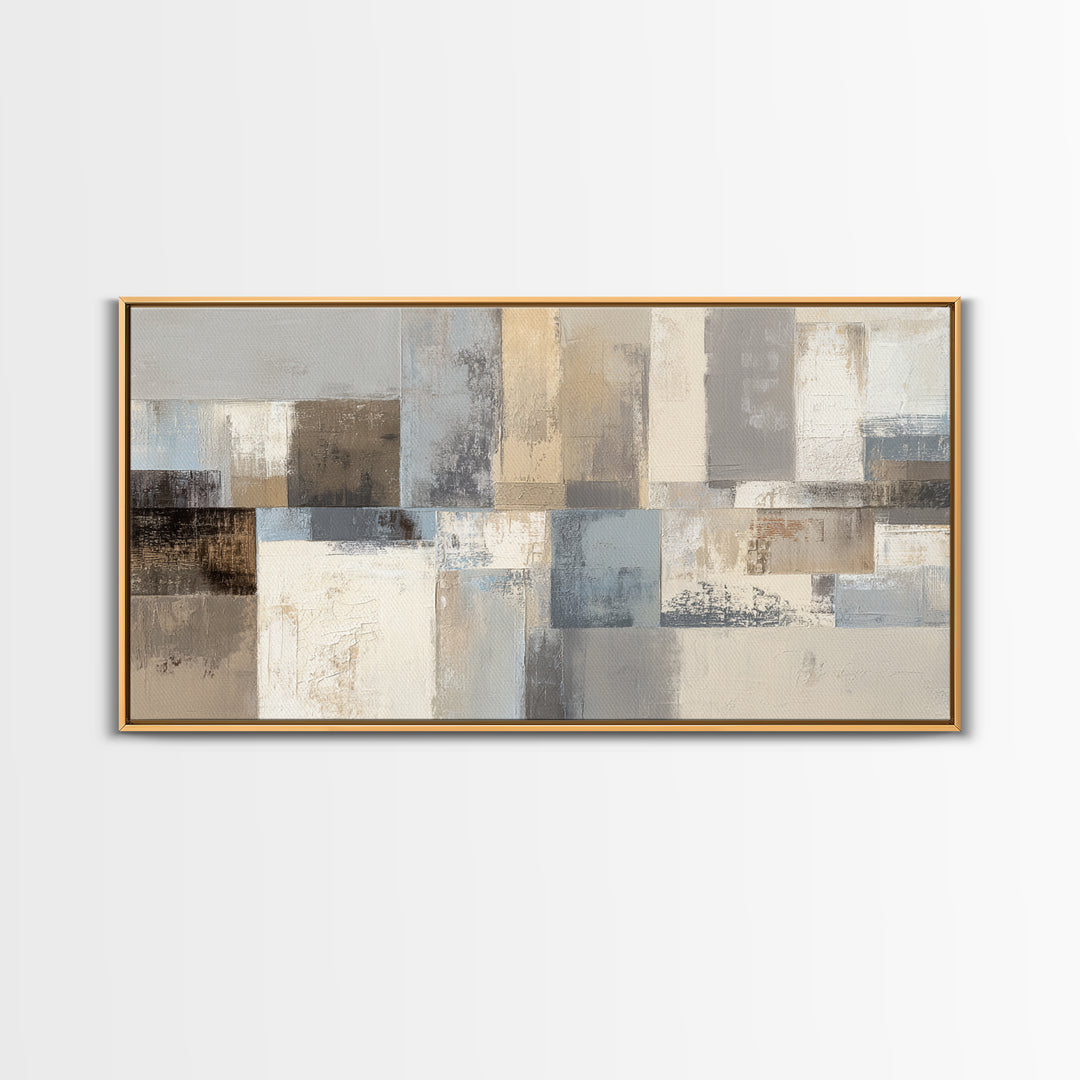 City Map Abstract Lines Without Readable Labels Framed Canvas Print, Hotel Art, Wood Wall Art, Hotel Decor, Abstract Art, HOT-2x1-92