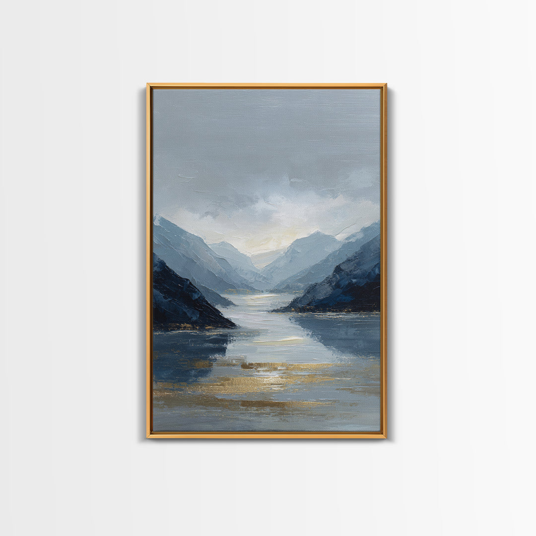 Serene Mountain Lake for Boutique Hotel Mood Canvas Print, Hotel Art, Gallery Decor, Hotel Decor, Fine Art, Boutique, HOT-2x3-16