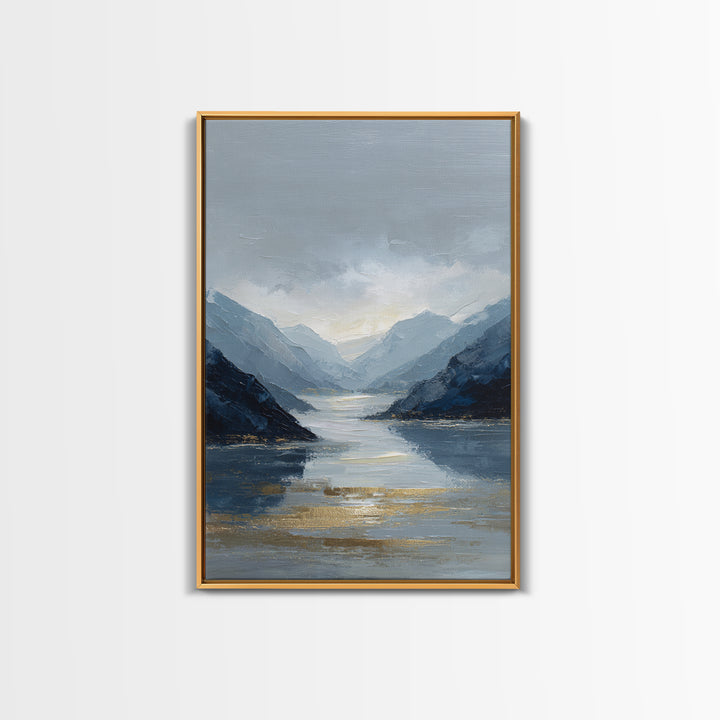 Serene Mountain Lake for Boutique Hotel Mood Canvas Print, Hotel Art, Gallery Decor, Hotel Decor, Fine Art, Boutique, HOT-2x3-16