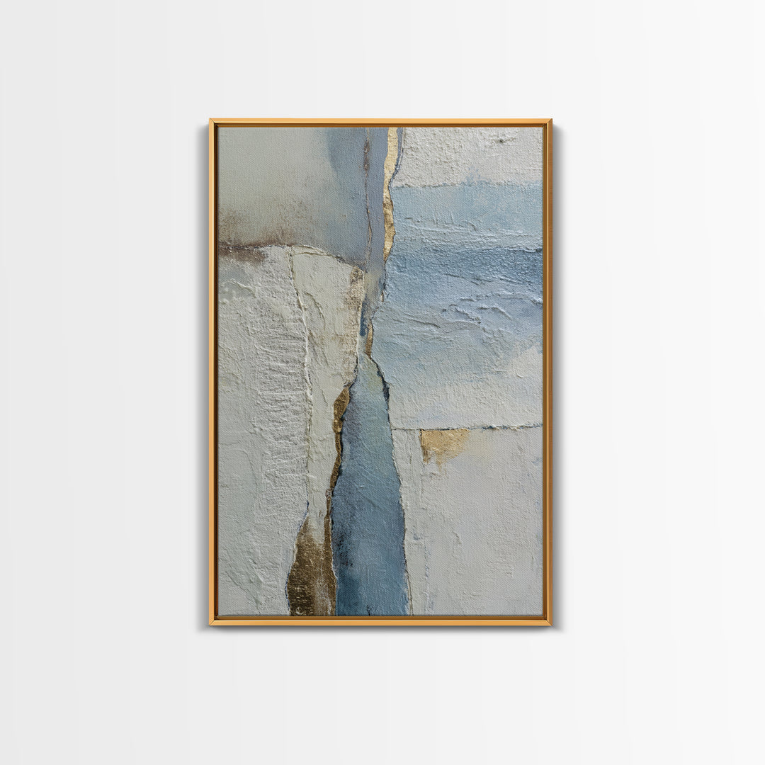 Soft Abstract Wave Forms Framed Canvas Print, Hotel Art, Home Decor, Hotel Decor, Abstract Art, Boutique, Framed Art, HOT-2x3-18