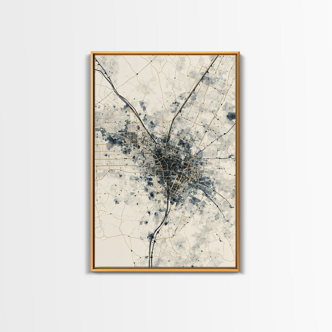 City Map Abstract Lines Without Readable Labels Canvas Print, Hotel Art, Statement Artwork, Hotel Decor, Abstract Art, Boutique, HOT-2x3-32