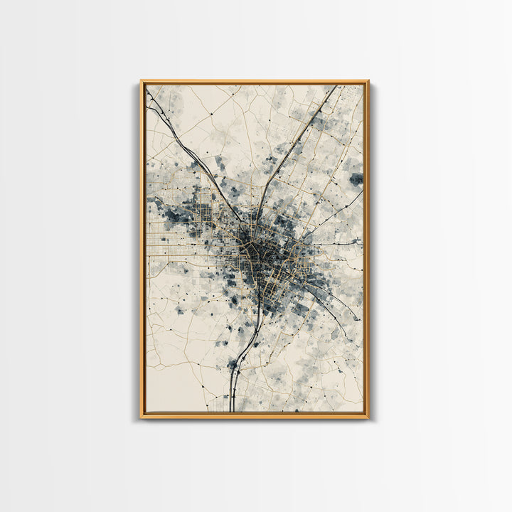 City Map Abstract Lines Without Readable Labels Canvas Print, Hotel Art, Statement Artwork, Hotel Decor, Abstract Art, Boutique, HOT-2x3-32