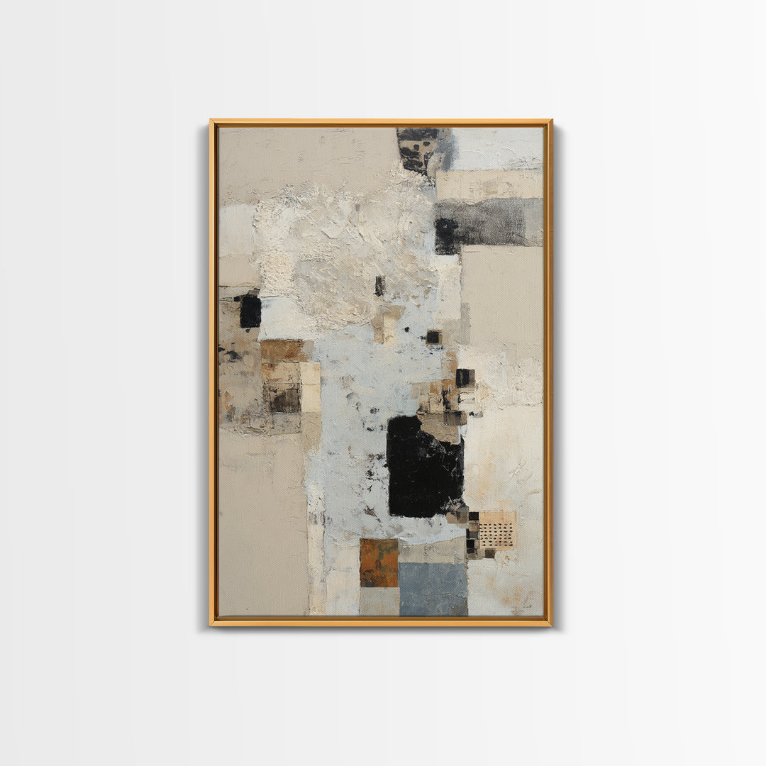 Sophisticated Neutral Abstract Framed Canvas Print, Hotel Art, Printable Art, Hotel Decor, Abstract Art, Boutique, HOT-2x3-33