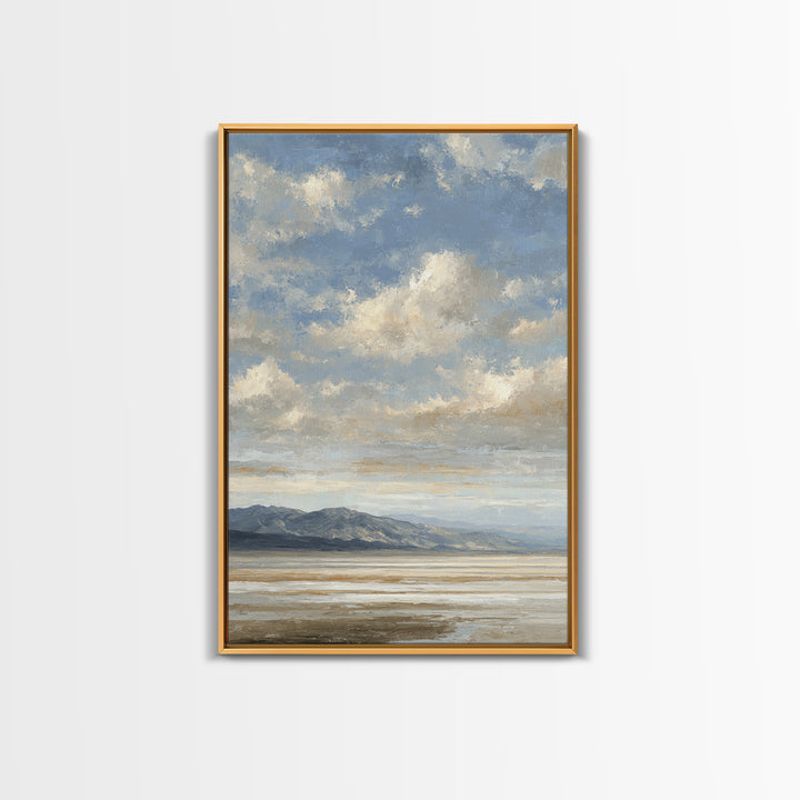 Panoramic Desert Horizon Framed Canvas Print, Hotel Art, Contemporary Art, Hotel Decor, Fine Art, Boutique, Art Deco, HOT-2x3-4
