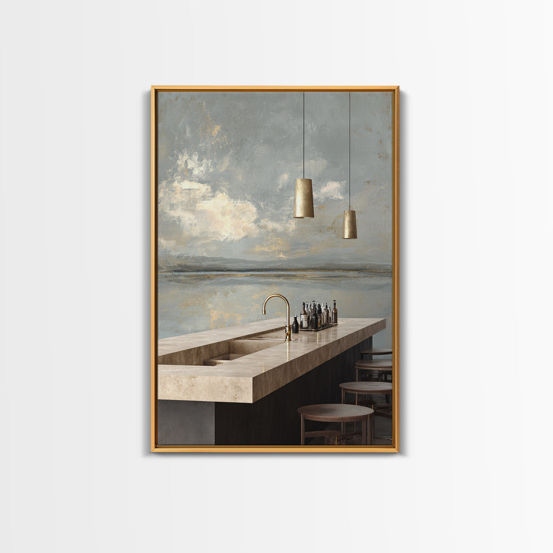 Serene Mountain Lake for Boutique Hotel Mood Canvas Print, Hotel Art, Contemporary Art, Hotel Decor, Fine Art, Boutique, HOT-2x3-40