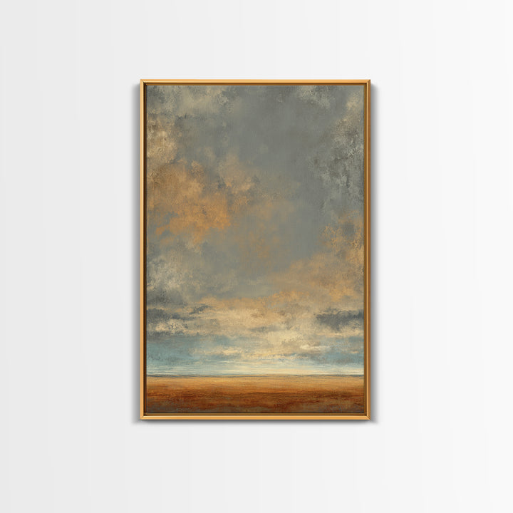 Panoramic Desert Horizon Framed Canvas Print, Hotel Art, Poster, Hotel Decor, Fine Art, Boutique, Wood Wall Art, Printable Art, HOT-2x3-52