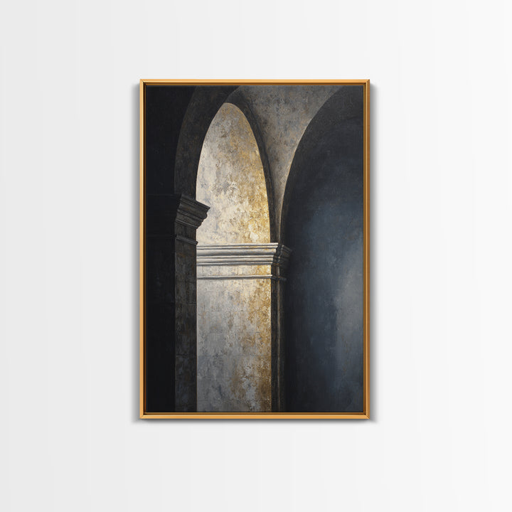 Minimal Architectural Arch Study Framed Canvas Print, Hotel Art, Mid Century Modern, Hotel Decor, Fine Art, Boutique, HOT-2x3-60