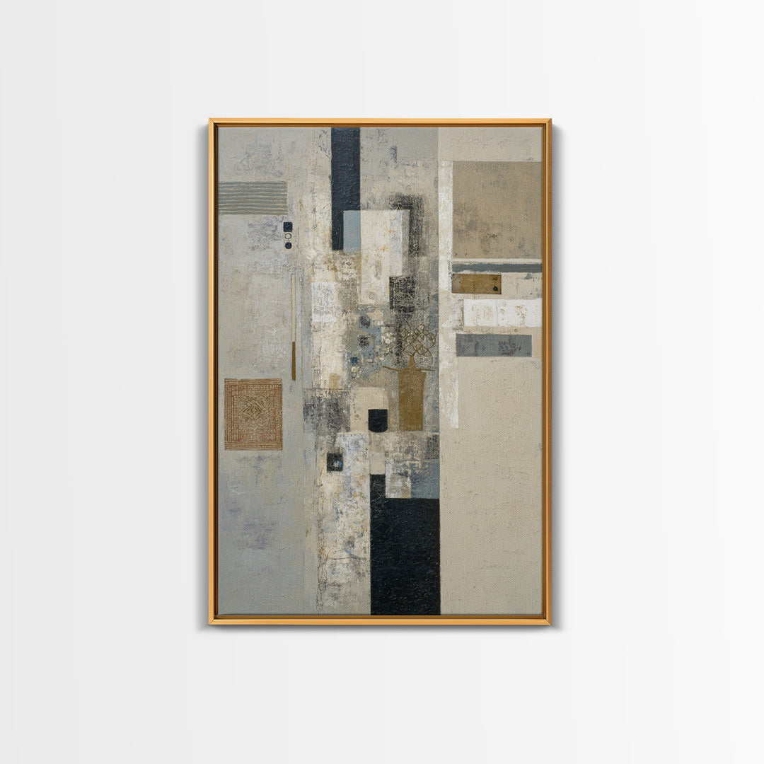 Modern Geometric Composition Framed Canvas Print, Hotel Art, Printable Art, Hotel Decor, Abstract Art, Boutique, Travel Poster, HOT-2x3-63