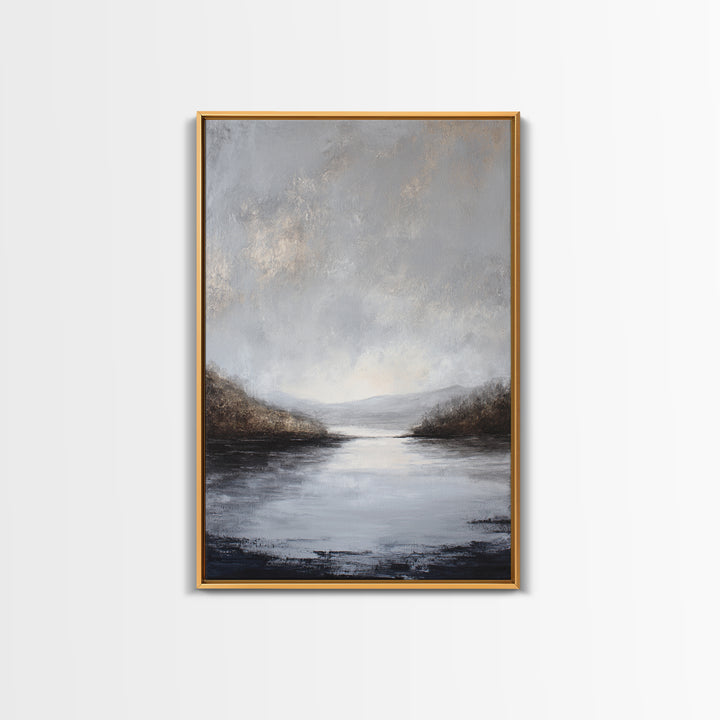 Luxury Monochrome Landscape Canvas Print, Hotel Art, Art Deco, Hotel Decor, Boutique, Minimalist Wall Art, Gallery Wall Art, HOT-2x3-86