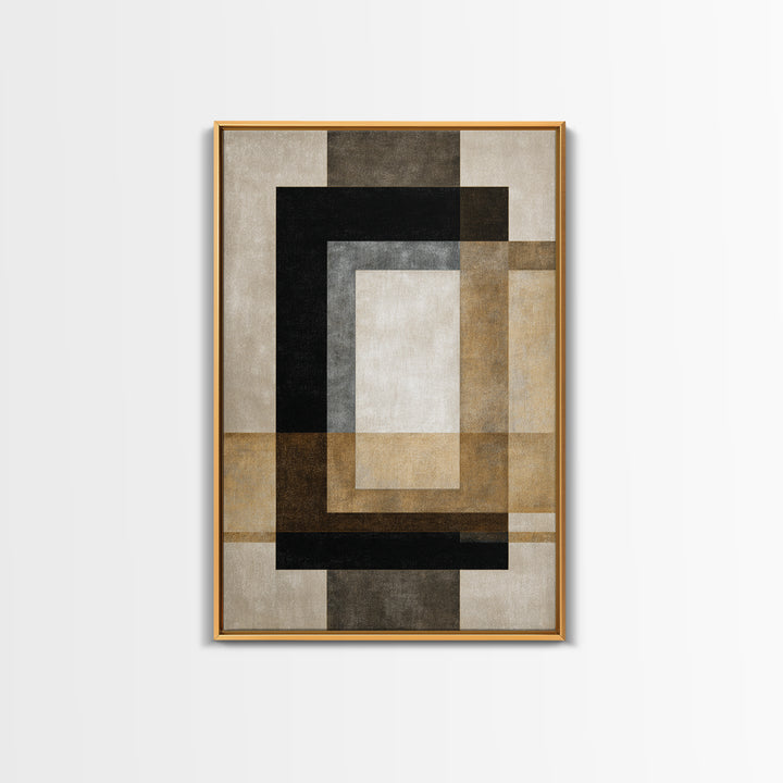 Modern Geometric Composition Framed Canvas Print, Hotel Art, Gallery Wall Set, Hotel Decor, Fine Art, Boutique, HOT-2x3-87