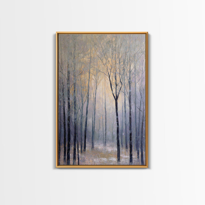 Misty Forest with Refined Calm Atmosphere Framed Canvas Print, Hotel Art, Framed Art, Hotel Decor, Fine Art, Boutique, HOT-2x3-94