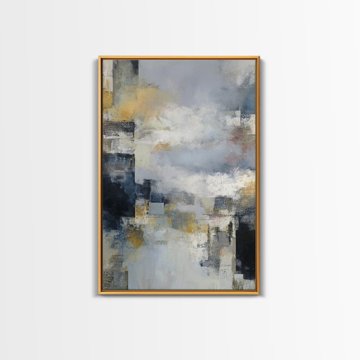 Large Cloudscape with Subtle Drama Framed Canvas Print, Hotel Art, Modern Wall Art, Hotel Decor, Boutique, Neutral Decor, HOT-2x3-97