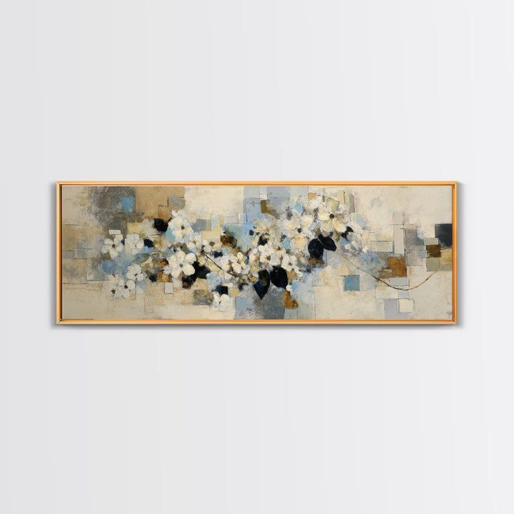 Classic Oil Painted Floral Still Life Framed Canvas Print, Hotel Art, Wall Sculpture, Hotel Decor, Fine Art, Boutique, HOT-3x1-1