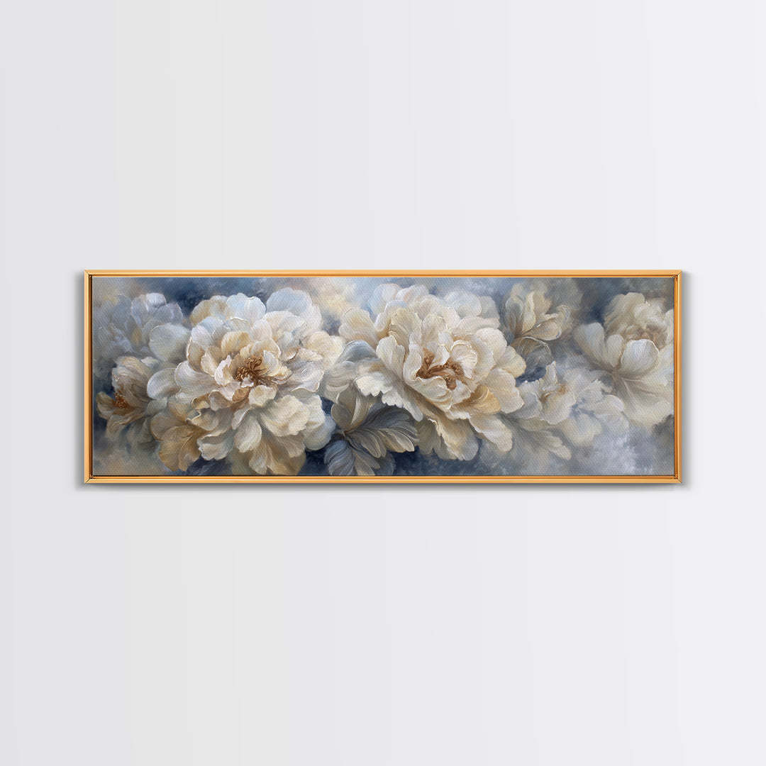 Classic Oil Painted Floral Still Life Canvas Print, Hotel Art, Beach Prints, Hotel Decor, Fine Art, Boutique, Room Decor, HOT-3x1-25