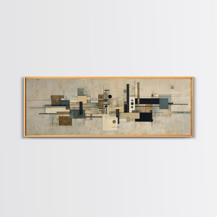 Modern Geometric Composition Canvas Print, Hotel Art, Abstract Art, Hotel Decor, Fine Art, Boutique, Gallery Wall Art, HOT-3x1-71