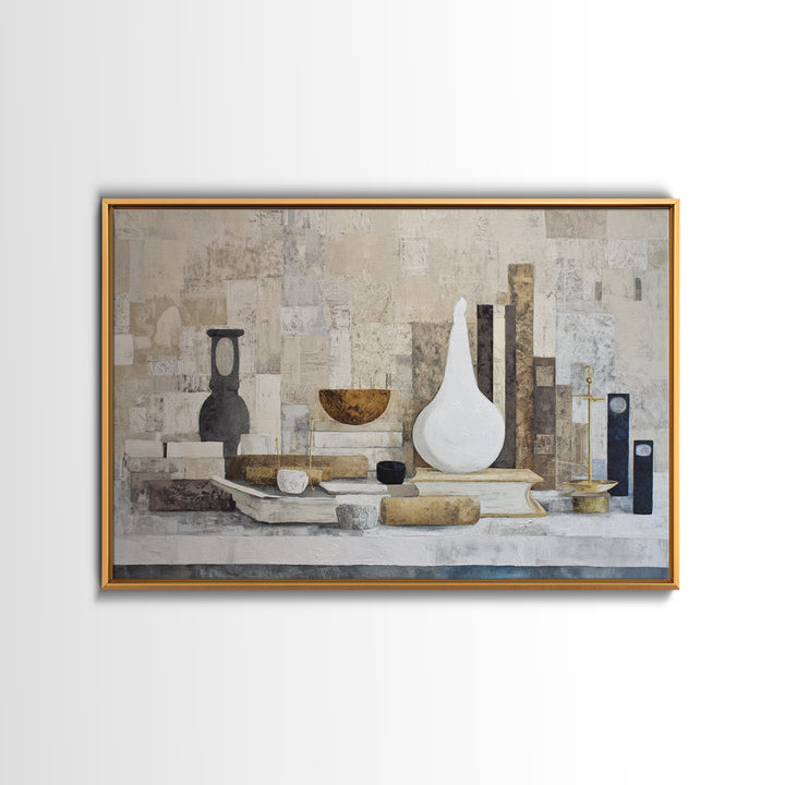 Elegant Pear Still Life on Linen Canvas Print, Hotel Art, Wall Sculpture, Hotel Decor, Abstract Art, Boutique, Modern Decor, HOT-3x2-1
