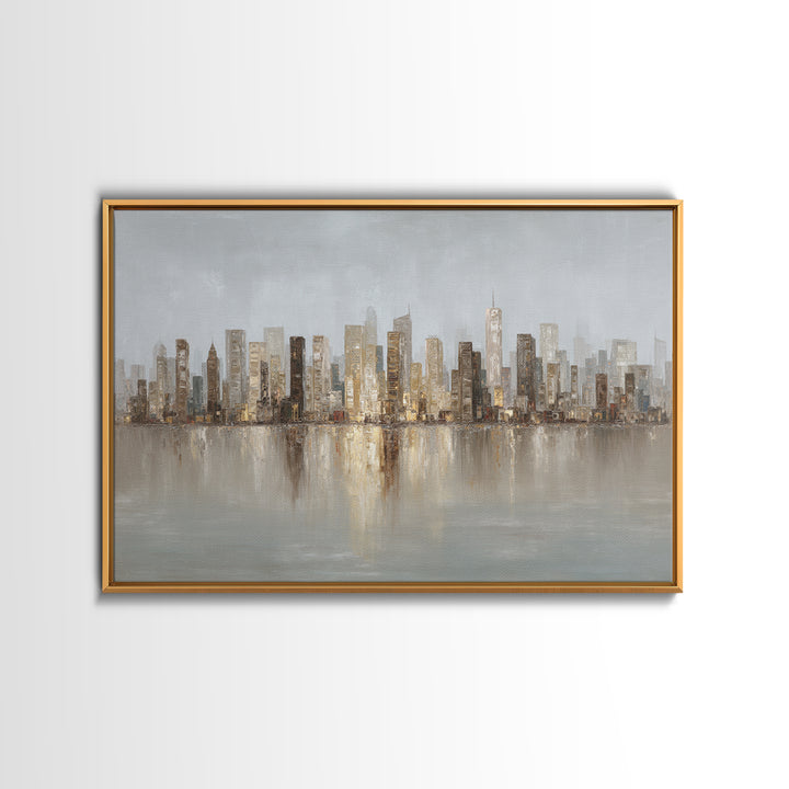 Quiet City Skyline Canvas Print, Hotel Art, Coastal Decor, Hotel Decor, Fine Art, Boutique, Statement Artwork, Boho Decor, HOT-3x2-30