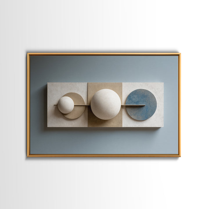 Minimal Sculpture Shapes Framed Canvas Print, Hotel Art, City Wall Art, Hotel Decor, Abstract Art, Boutique, Minimalist Decor, HOT-3x2-40