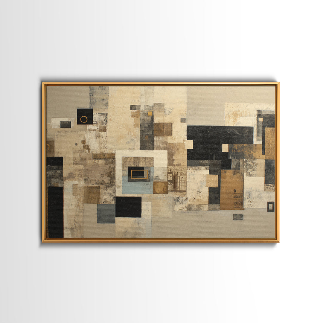Modern Geometric Composition Framed Canvas Print, Hotel Art, Art Prints, Hotel Decor, Fine Art, Boutique, Modern Wall Art, HOT-3x2-59