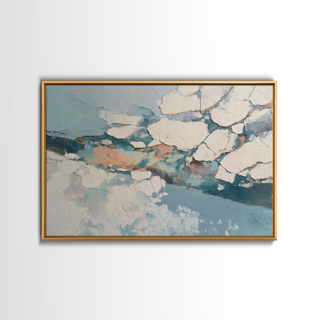 Gold Accented Abstract for Upscale Lobby Framed Canvas Print, Hotel Art, Beach House Decor, Hotel Decor, Abstract Art, Boutique, HOT-3x2-65