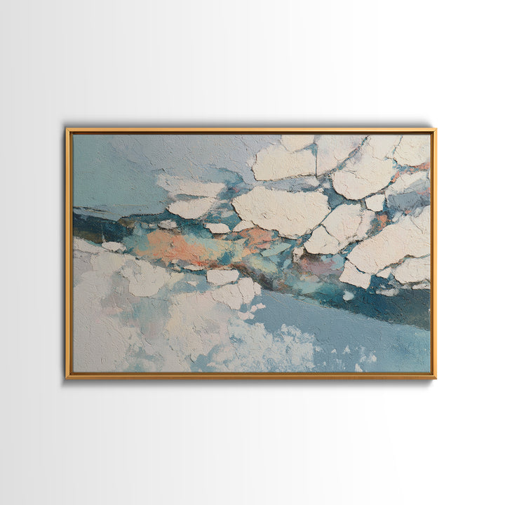 Gold Accented Abstract for Upscale Lobby Framed Canvas Print, Hotel Art, Beach House Decor, Hotel Decor, Abstract Art, Boutique, HOT-3x2-65