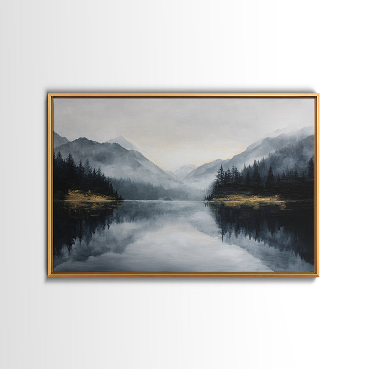 Luxury Monochrome Landscape Framed Canvas Print, Hotel Art, City Wall Art, Hotel Decor, Fine Art, Boutique, Minimalist Decor, HOT-3x2-82