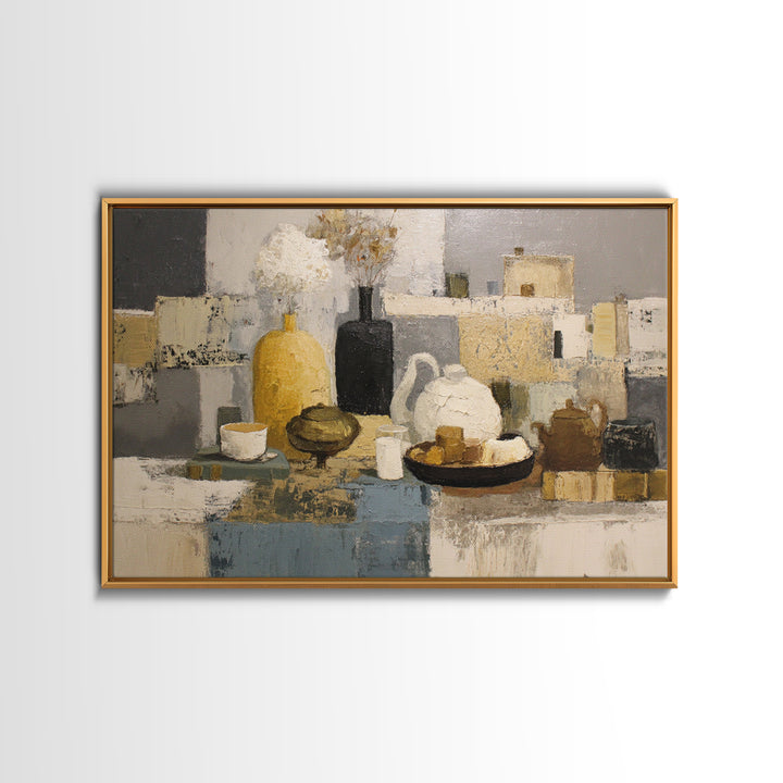 Classic Oil Painted Floral Still Life Framed Canvas Print, Hotel Art, Statement Artwork, Hotel Decor, Fine Art, Boutique, HOT-3x2-85