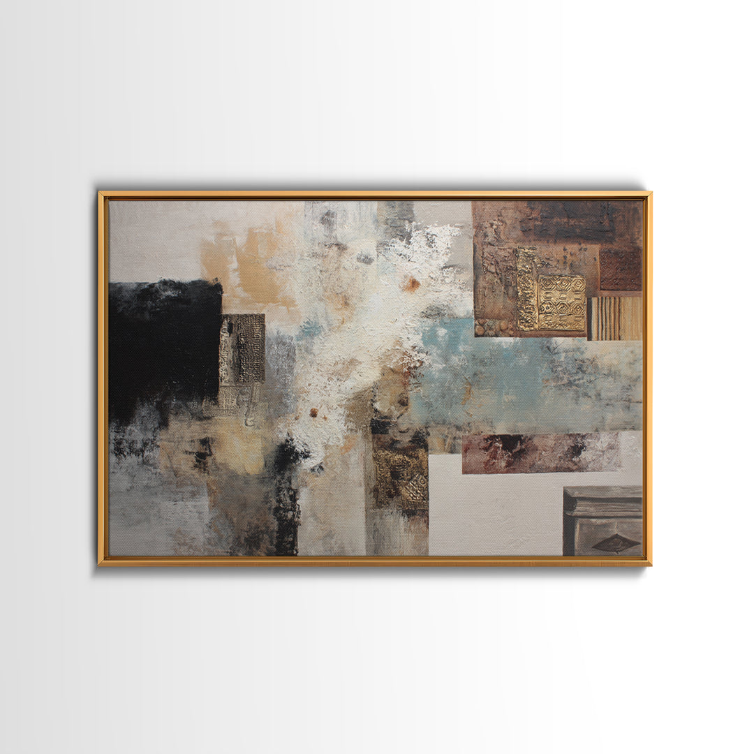 Gold Accented Abstract for Upscale Lobby Canvas Print, Hotel Art, Boho Decor, Hotel Decor, Fine Art, Boutique, Painting, HOT-3x2-89