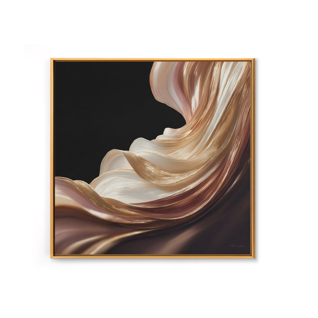 Abstract Hair Strands Forming Elegant Waves Canvas Print, Hair Salon Art, Printable Art, Living Room Decor, Fine Art, Style, HSA-1x1-3