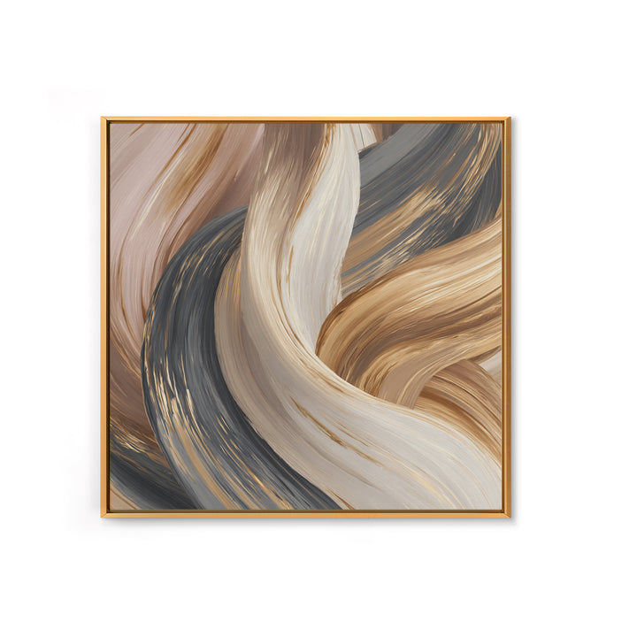 Abstract Hair Strands Forming Elegant Waves Canvas Print, Hair Salon Art, Wall Art, Living Room Decor, Fine Art, Style, HSA-1x1-99