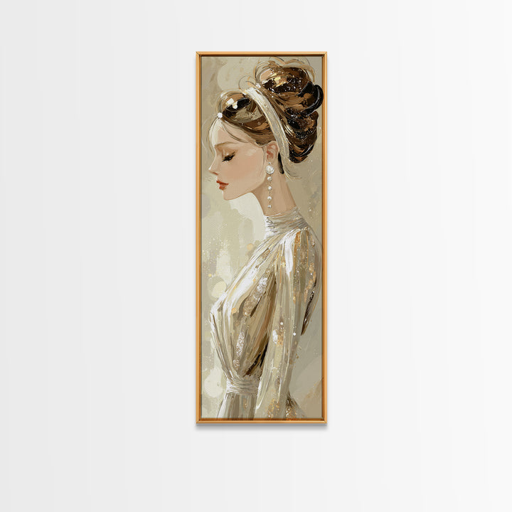 Braided Hairstyle Study Canvas Print, Hair Salon Art, Salon Sign, Living Room Decor, Fine Art, Style, Luxury Decor, HSA-1x3-95