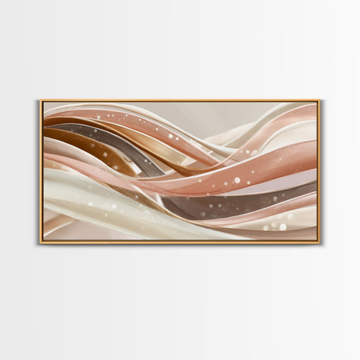Hair Strands Turning into Abstract Ribbons Canvas Print, Hair Salon Art, Living Room Decor, Abstract Art, Style, HSA-2x1-41