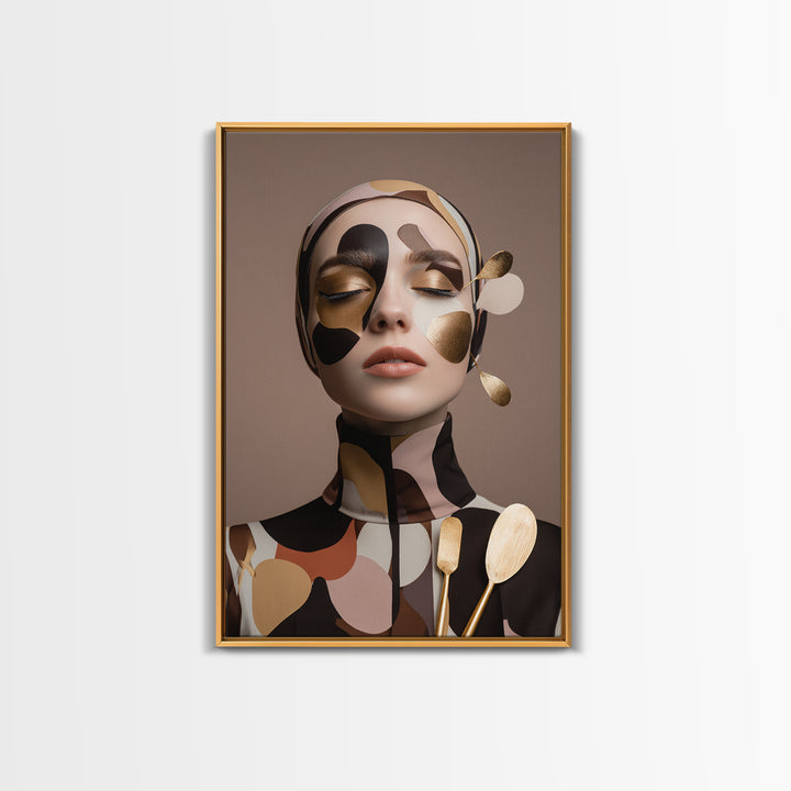 Mod 1960s Beauty Portrait Canvas Print, Hair Salon Art, Modern Decor, Living Room Decor, Fine Art, Style, Wall Decor, HSA-2x3-27