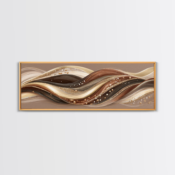 Hair Strands Turning into Abstract Ribbons Canvas Print, Hair Salon Art, Black Wall Art, Living Room Decor, Fine Art, Style, HSA-3x1-13