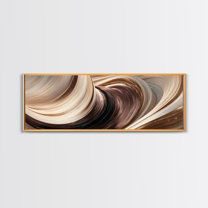 Abstract Hair Strands Forming Elegant Waves Canvas Print, Hair Salon Art, Fine Art Print, Living Room Decor, Abstract Art, HSA-3x1-19