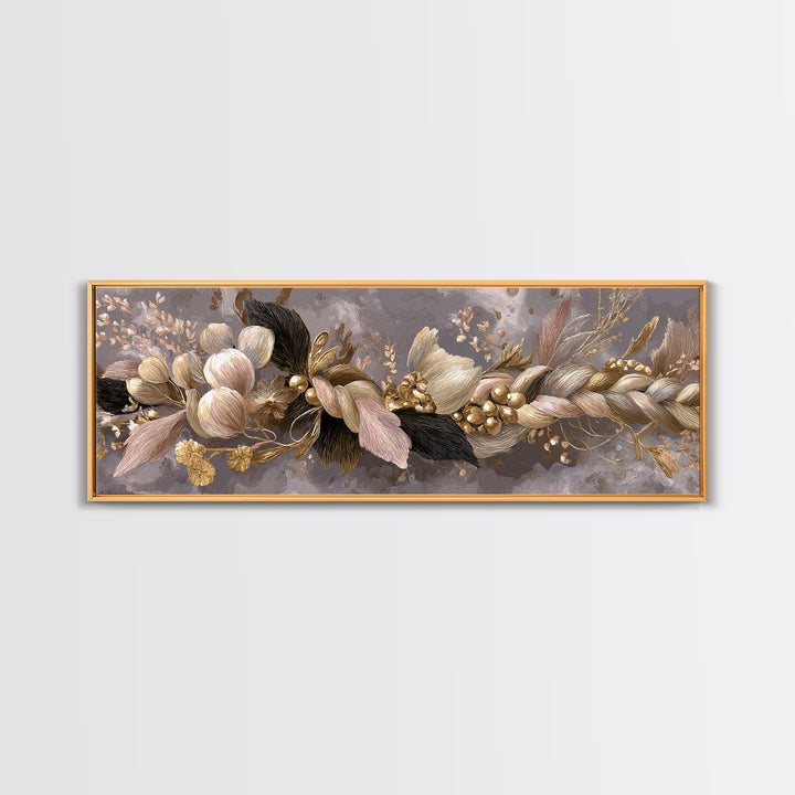 Braided Hairstyle Study Framed Canvas Print, Hair Salon Art, Boho Decor, Living Room Decor, Fine Art, Style, Art Print, HSA-3x1-27