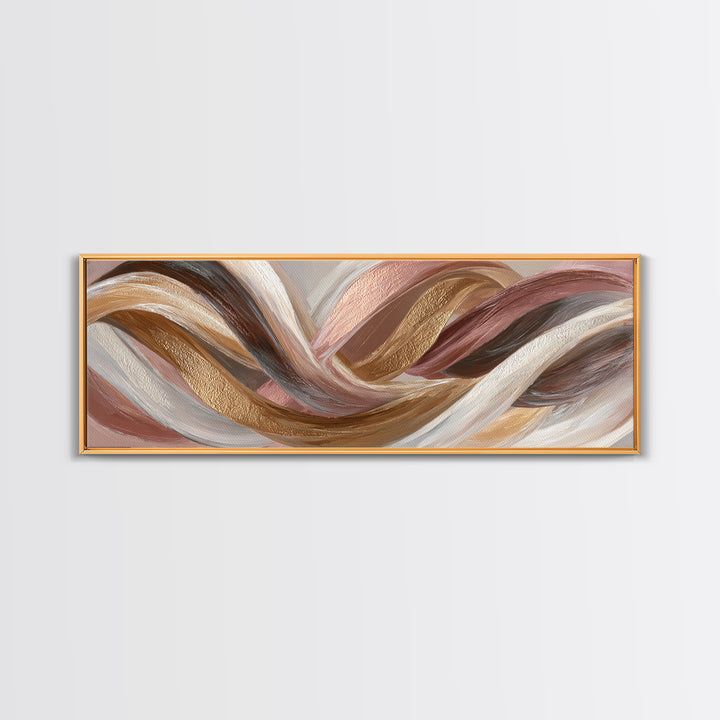 Hair Strands Turning into Abstract Ribbons Canvas Print, Hair Salon Art, Black Woman Wall Art, Living Room Decor, Abstract Art, HSA-3x1-85