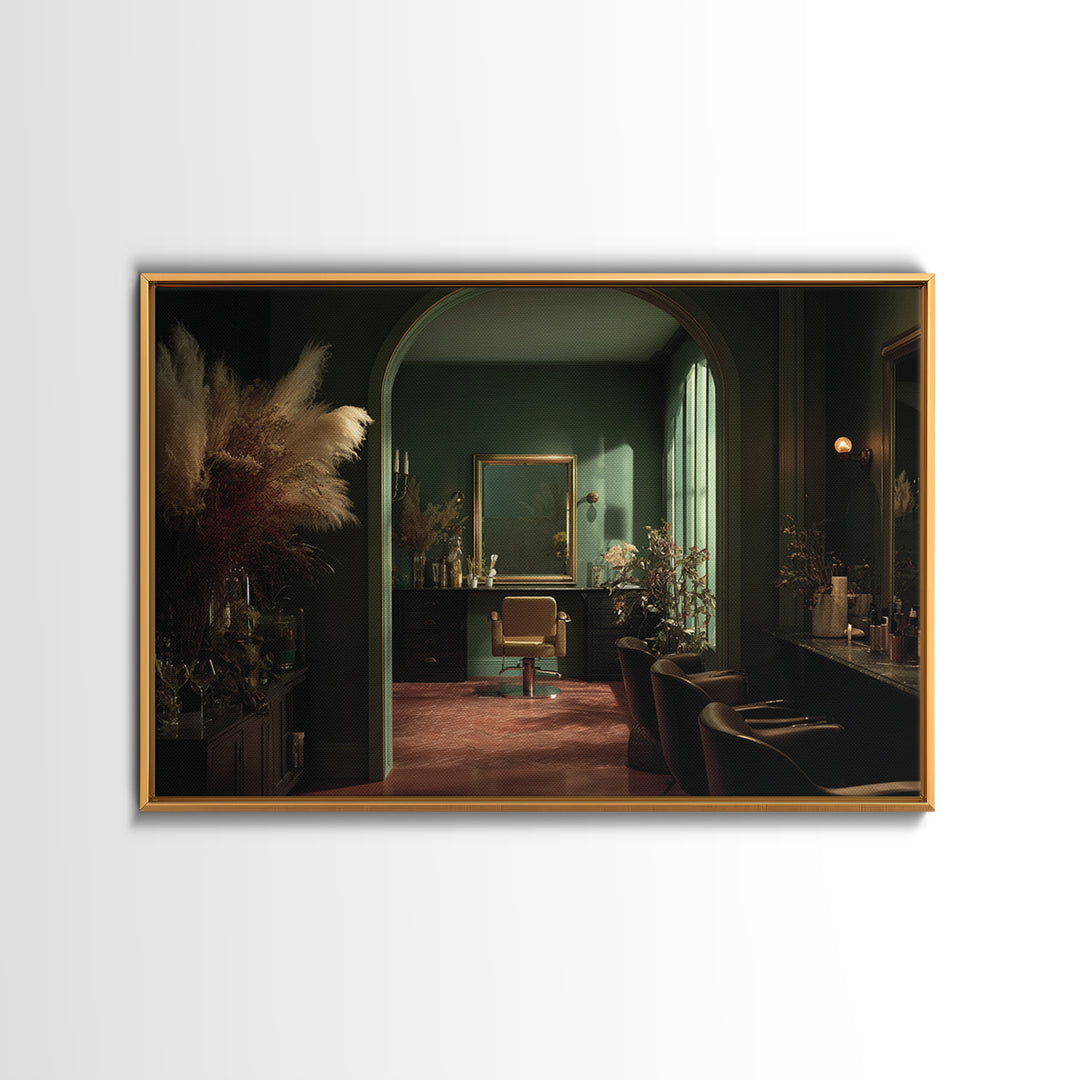 Copper Hair Silhouette Canvas Print, Hair Salon Art, Minimalist Wall Art, Living Room Decor, Fine Art, Style, Hair Stylist, HSA-3x2-38