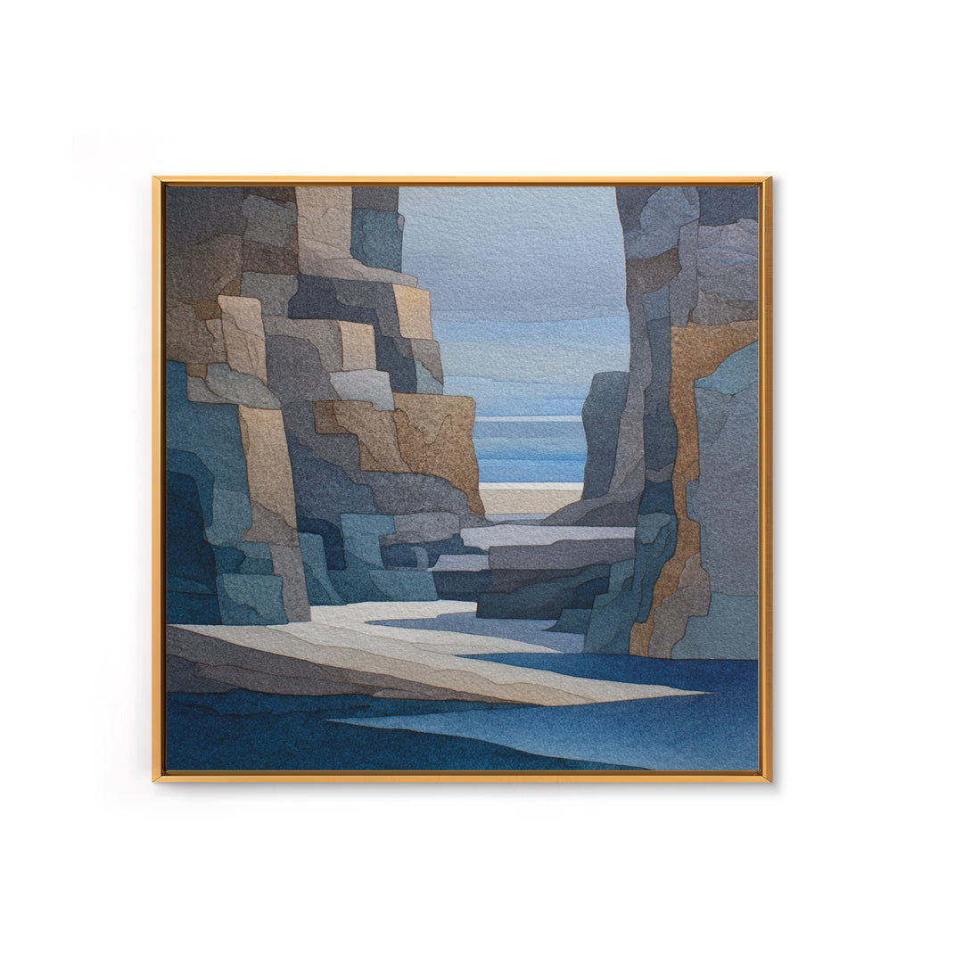 Soft Seaside Cliffs Canvas Print, Impressionist Art, Fine Art Print, Living Room Decor, Fine Art, Impression, Painting, IMP-1x1-5