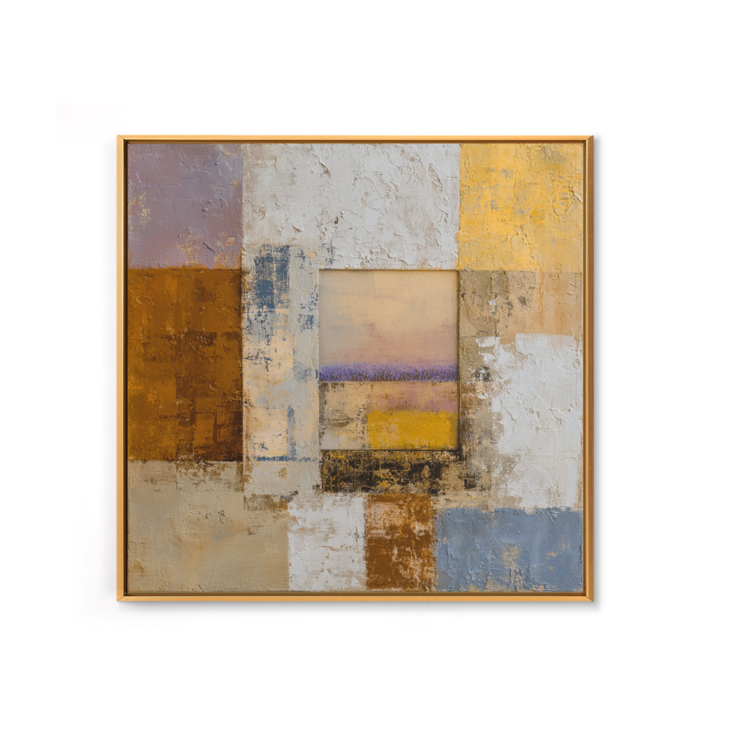 Sunset over Lavender Field Framed Canvas Print, Impressionist Art, Gallery Decor, Living Room Decor, Fine Art, Impression, IMP-1x1-62