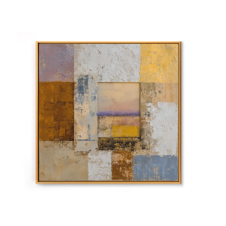 Sunset over Lavender Field Framed Canvas Print, Impressionist Art, Gallery Decor, Living Room Decor, Fine Art, Impression, IMP-1x1-62