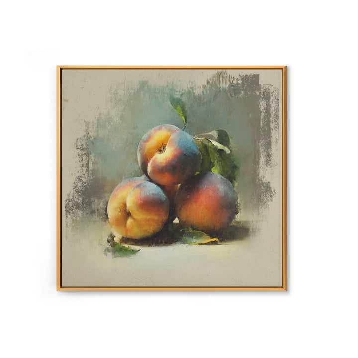 Still Life of Peaches Framed Canvas Print, Impressionist Art, Flower Print, Living Room Decor, Fine Art, Impression, IMP-1x1-71