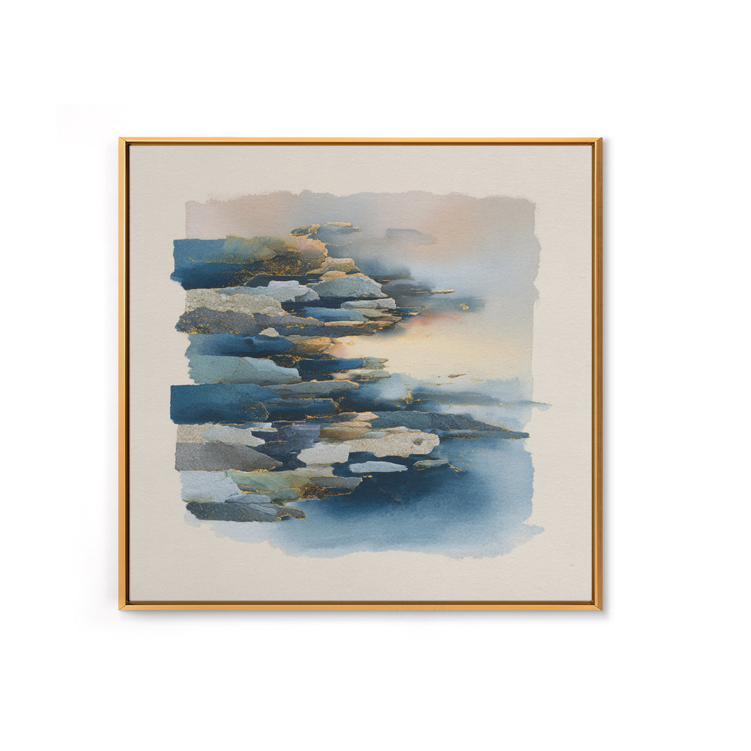 Soft Seaside Cliffs Canvas Print, Impressionist Art, Wall Decor, Living Room Decor, Fine Art, Impression, Horizontal Wall Art, IMP-1x1-77