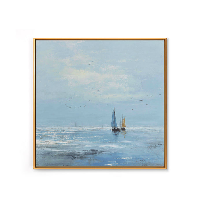 Coastal Beach Figures Canvas Print, Impressionist Art, Room Decor, Living Room Decor, Oil Painting, Impression, Large Wall Art, IMP-1x1-91
