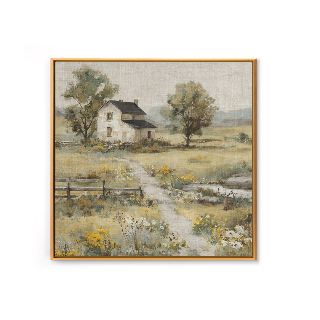 Country Lane with Flickering Sunlight Canvas Print, Impressionist Art, Modern Decor, Living Room Decor, Fine Art, Impression, IMP-1x1-94