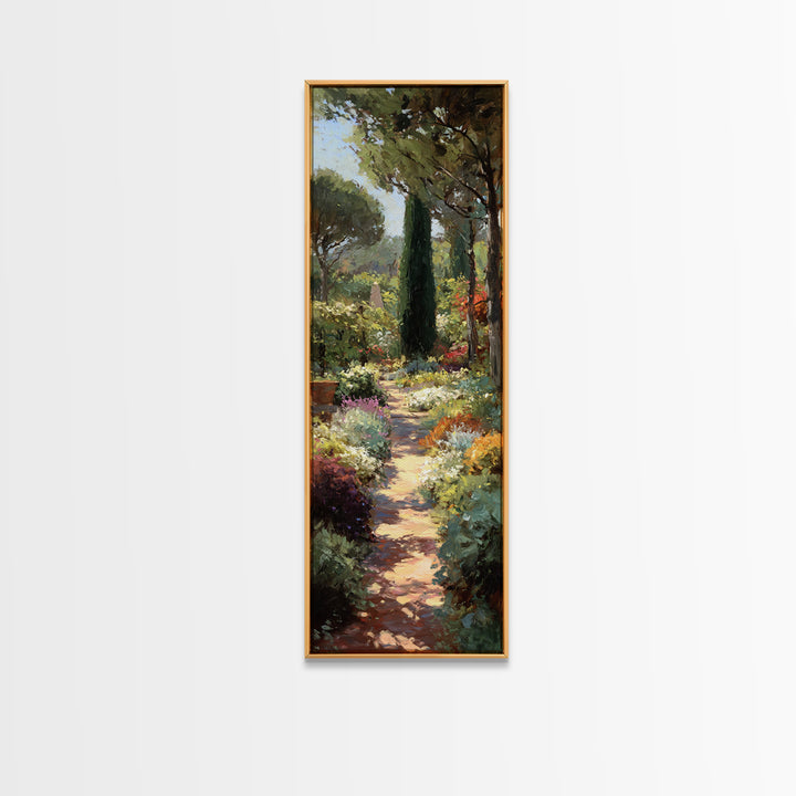 Garden Path Covered Canvas Print, Impressionist Art, Gallery Decor, Living Room Decor, Fine Art, Impression, Wall Art, IMP-1x3-14