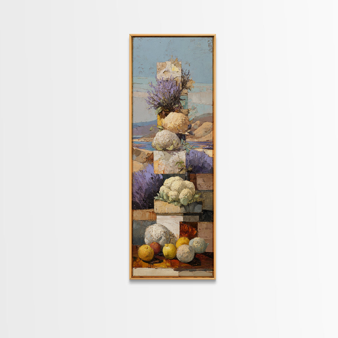 Sunset over Lavender Field Canvas Print, Impressionist Art, Flower Print, Living Room Decor, Fine Art, Impression, IMP-1x3-2