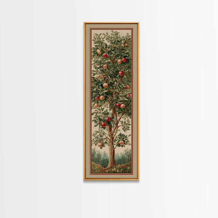 Apple Tree in Summer Orchard Framed Canvas Print, Impressionist Art, Textured Painting, Living Room Decor, Fine Art, Impression, IMP-1x3-29