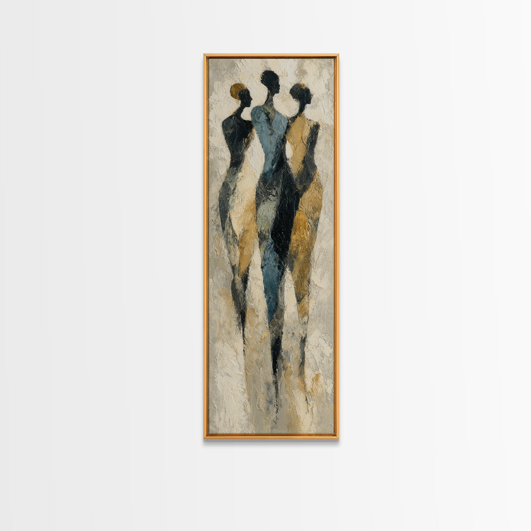 Dancers Suggested by Soft Moving Brushwork Canvas Print, Impressionist Art, Original Art, Living Room Decor, Impression, IMP-1x3-3