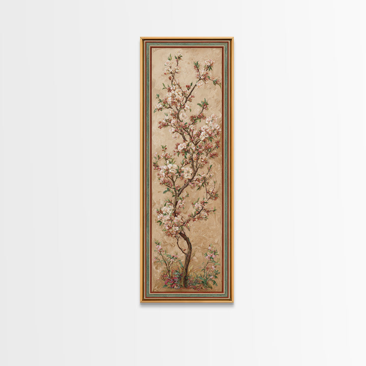 Spring Orchard with Blossoming Trees Canvas Print, Impressionist Art, Neutral Decor, Living Room Decor, Fine Art, Impression, IMP-1x3-42